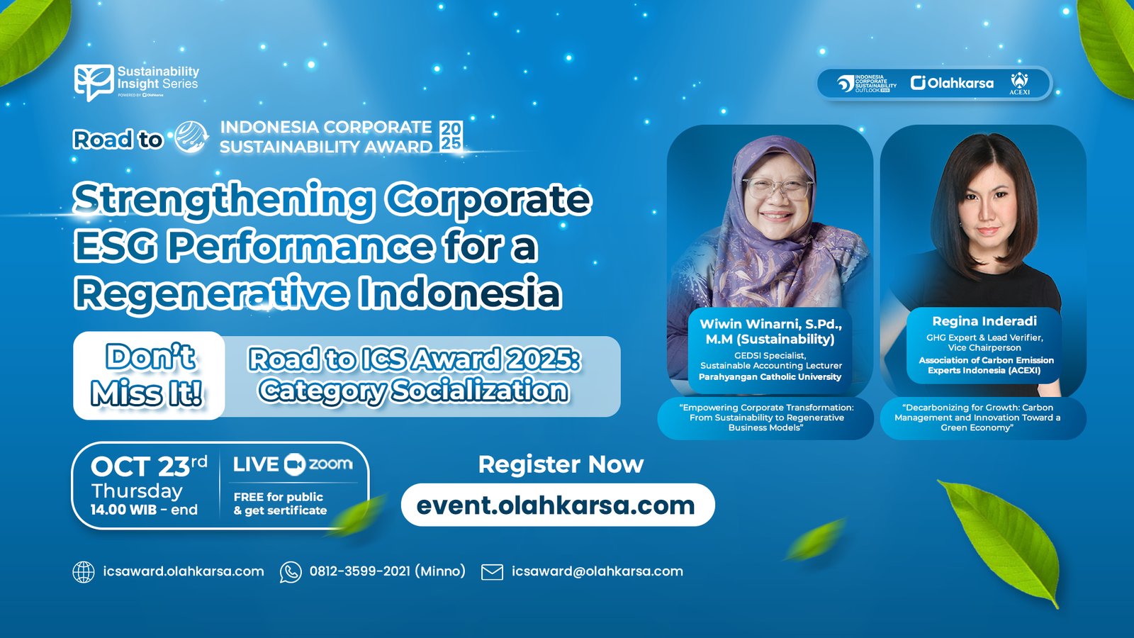 Road to ICS Award 2025: Strengthening Corporate ESG Performance for a Regenerative Indonesia