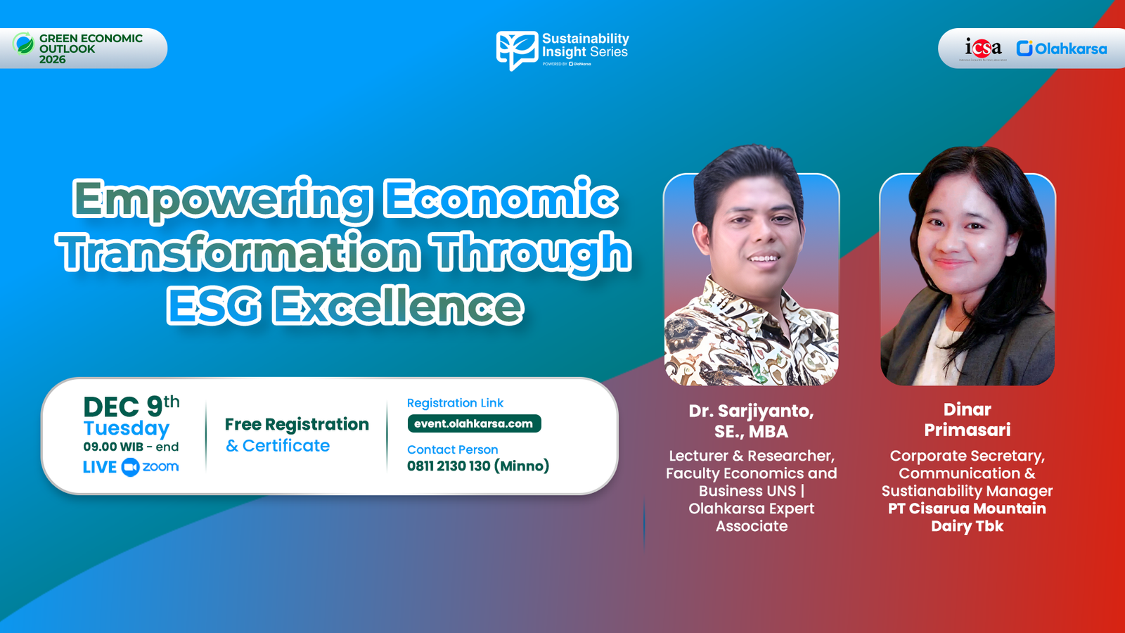 Road to Green Economic Outlook 2026: Empowering Economic Transformation Through ESG Excellence